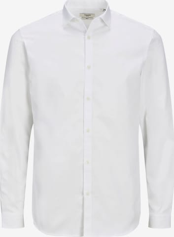 Jack & Jones Plus Skjorte 'Blacardiff' i hvid: forside