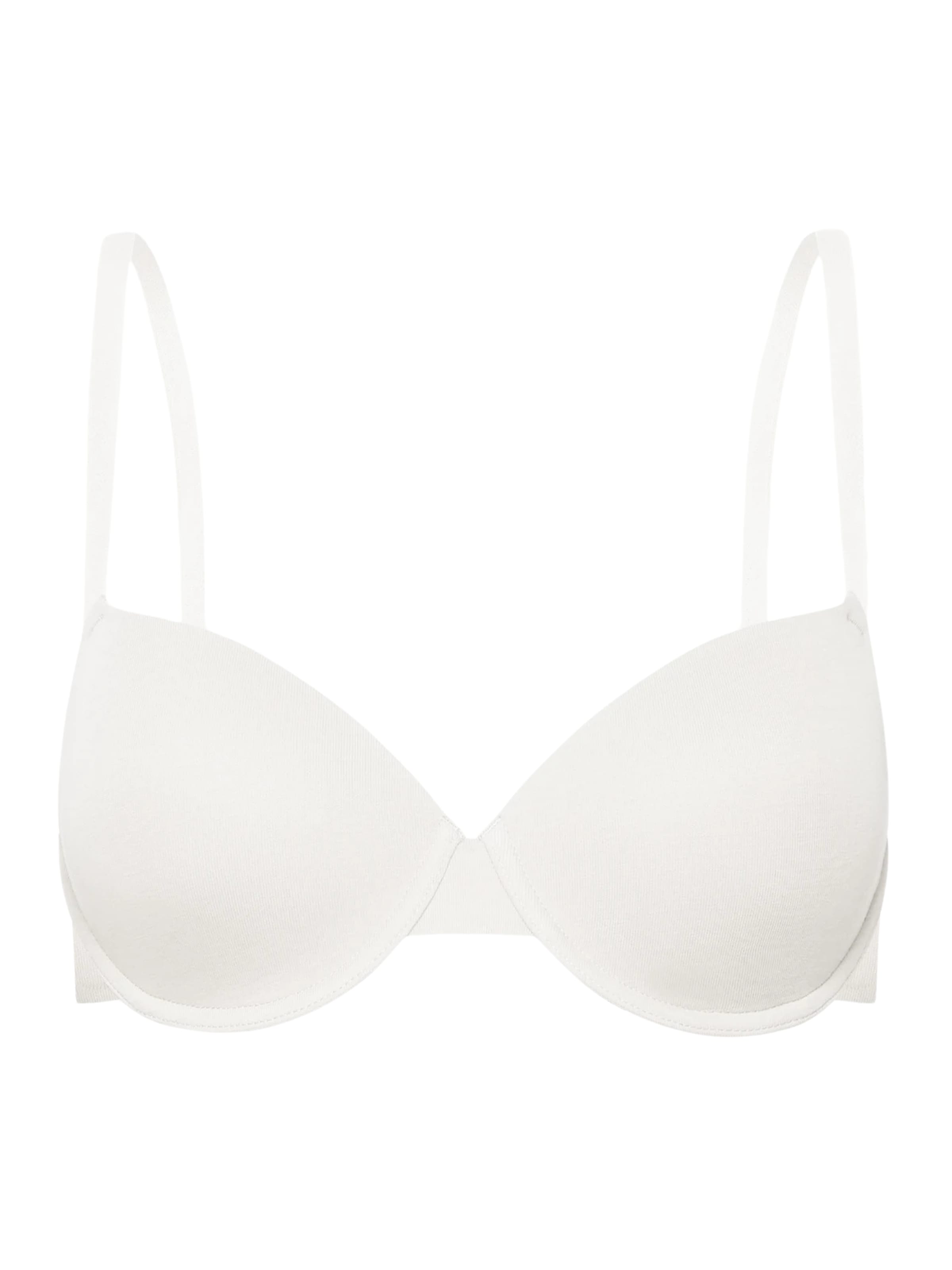 cfab by creamy fabrics Bra 'Baumwoll T-Shirt-BH mit Bügel' in White: front