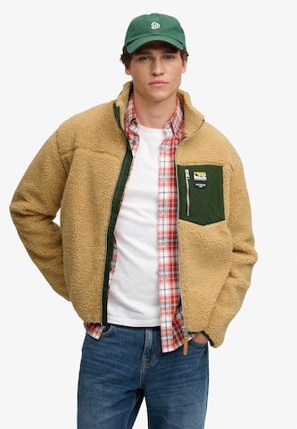 smėlio Superdry & Co Flisinis džemperis 'MOUNTAIN'
