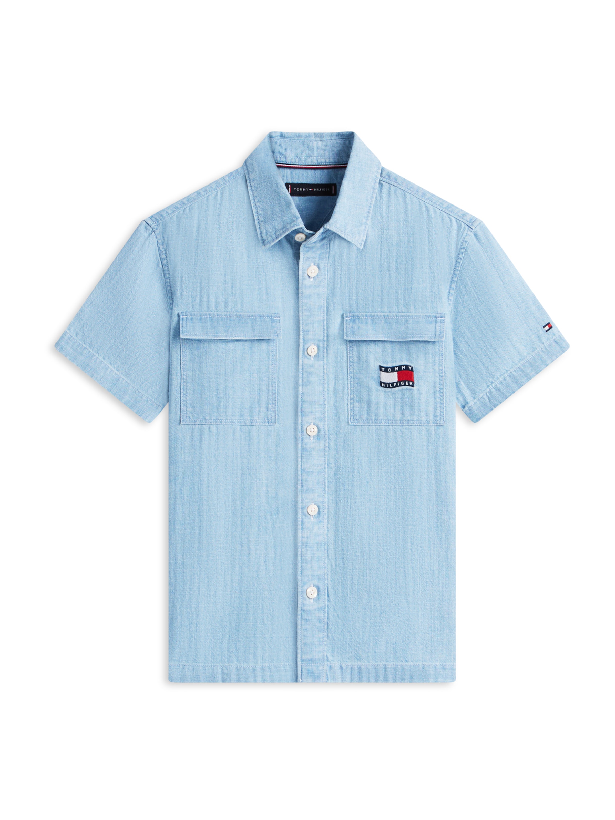 TOMMY HILFIGER Regularny krój Koszula w kolorze niebieski: przód