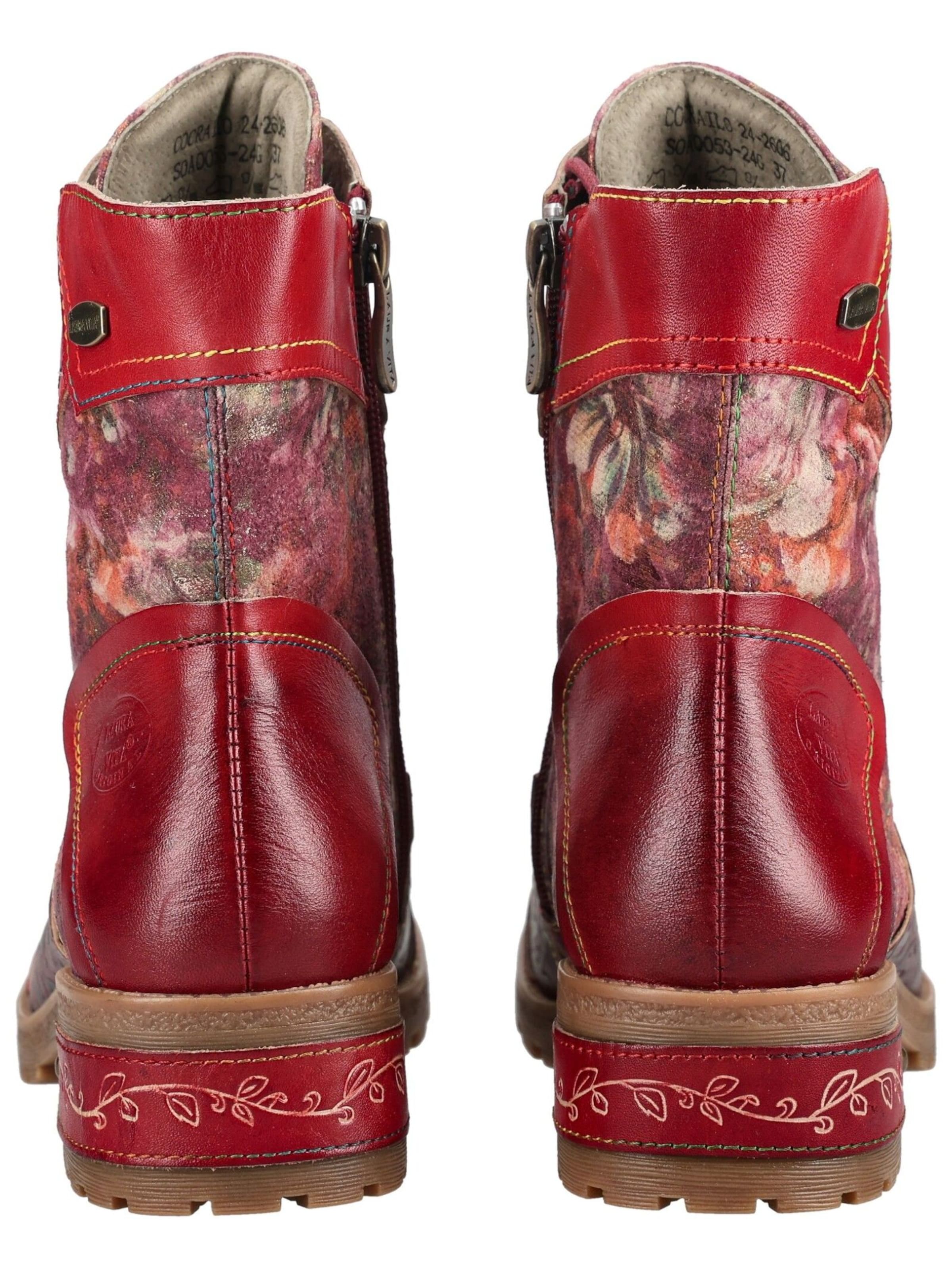 Bottines à lacets Laura Vita en rouge