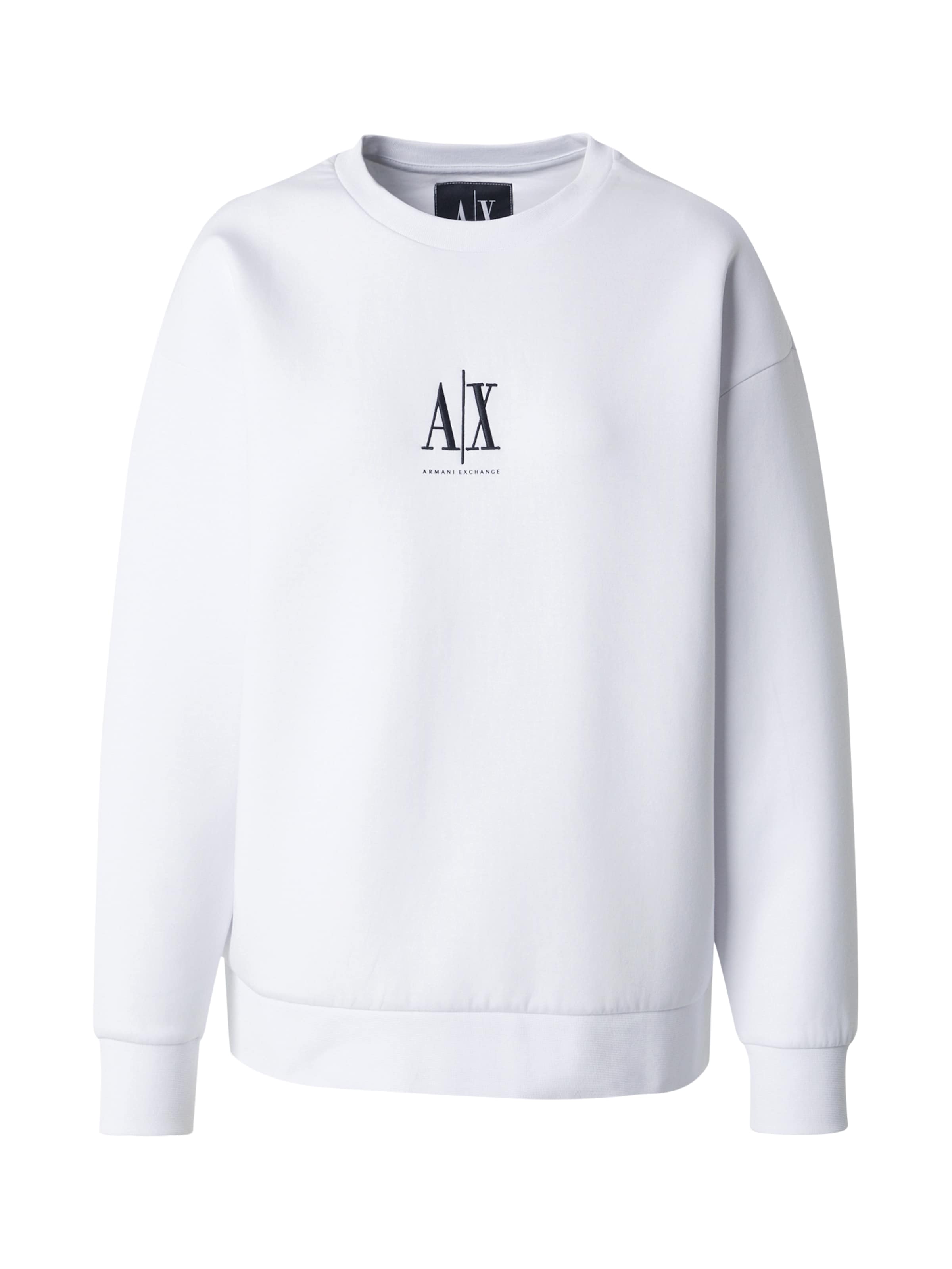 ARMANI EXCHANGE Μπλούζα φούτερ σε λευκό: μπροστά