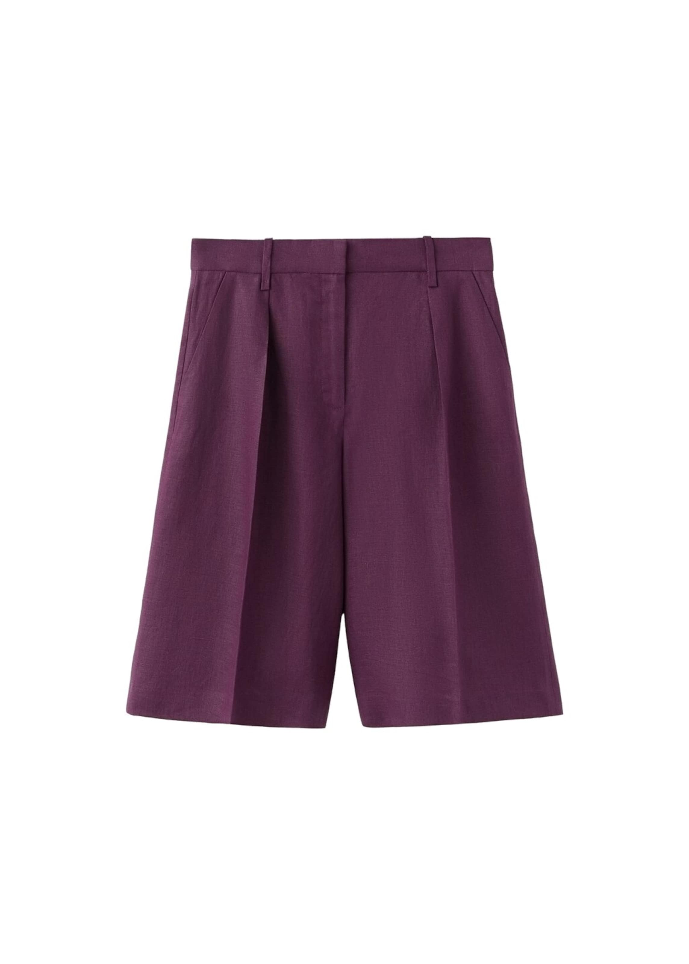 MANGO Regular Pants 'Tempoli' in Purple: front