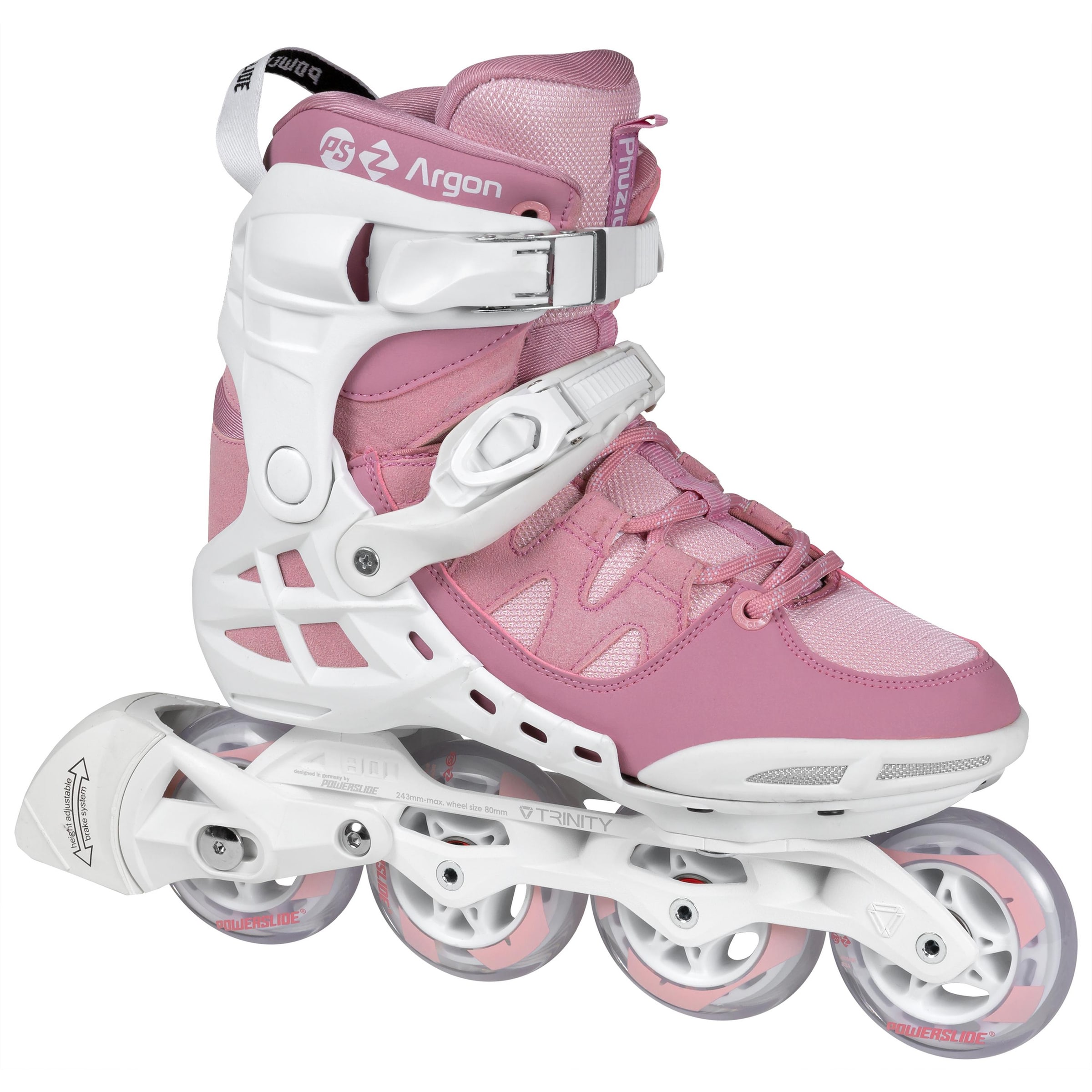 POWERSLIDE Inline-Skates 'Argon Rose 80' in Pink: Vorderseite