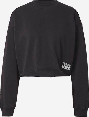 LEVI'S ®Sweater majica 'GR Carla Raw Cut Crew' - crna boja: prednji dio