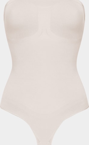 cfab (formerly creamy fabrics) Shapingbody 'Trägerloser Bodysuit Sculpting Shapewear mit String' i beige: framsida