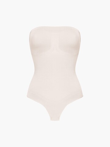 cfab (formerly creamy fabrics) Shapingbody 'Trägerloser Bodysuit Sculpting Shapewear mit String' in Beige
