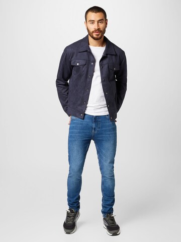 BURTON MENSWEAR LONDON Jacke 'Suedette' in Blau