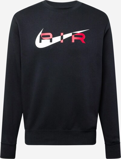 Nike Sportswear Sweatshirt 'AIR' em vermelho vivo / preto / branco, Vista do produto