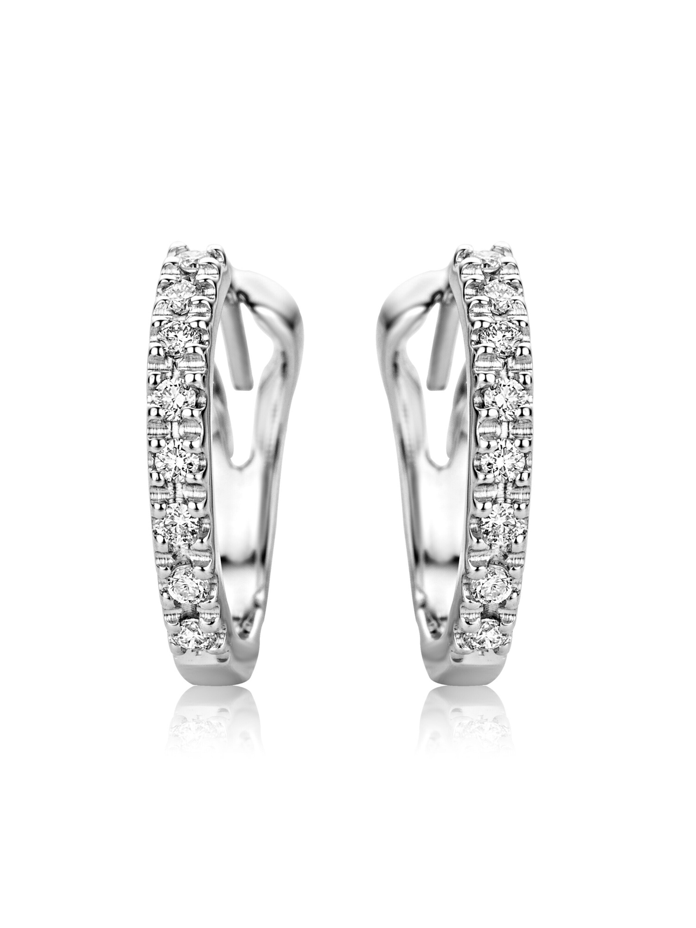 Orecchini 'Ohrringe aus 750 Weißgold mit Diamant' di DIAMANT LETERNEL in argento
