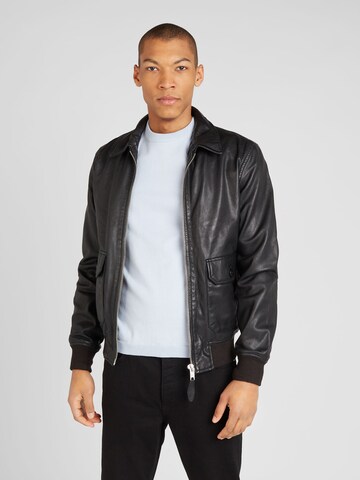 Schott NYC - Chaqueta de entretiempo en negro: frente