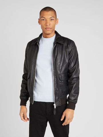 Schott NYC Between-Season Jacket in Black: front