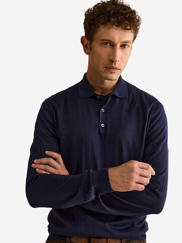 Il Lanificio Gebreid vest in Blauw