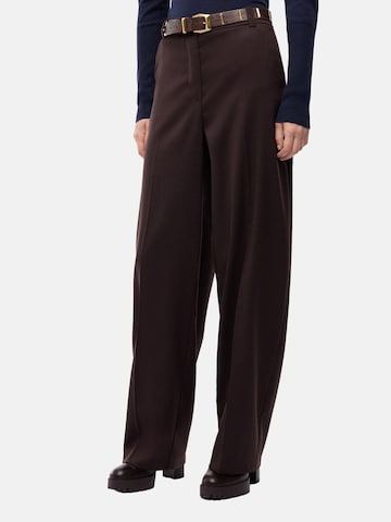 PINKO Barrel Trousers 'PINKO BALBINO PANTALONE DIAGONALE PANTALONE' in Brown