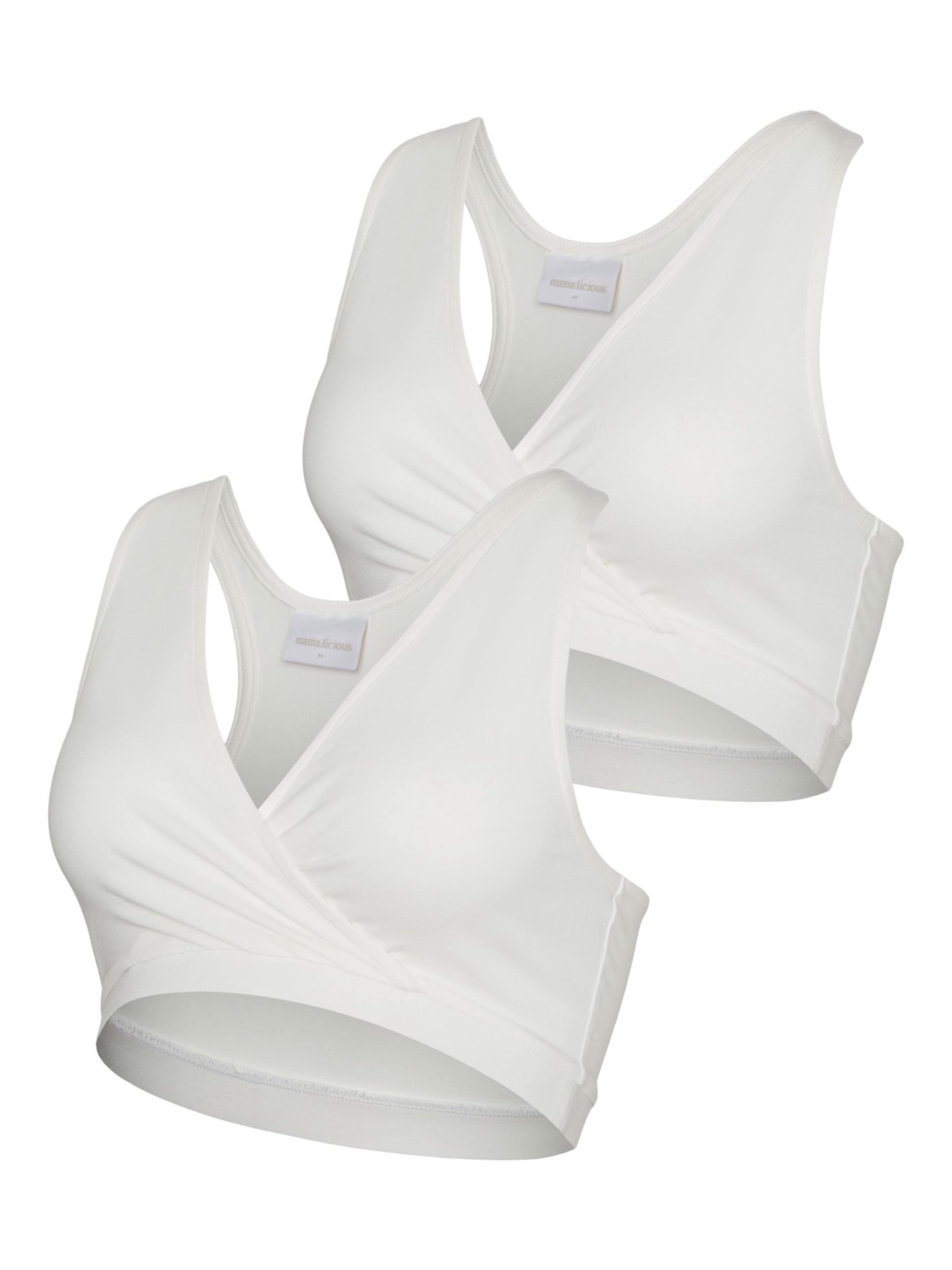 MAMALICIOUS Bustier BH in Wit: voorkant