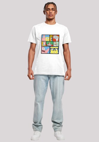 F4NT4STIC T-Shirt 'Spongebob Schwammkopf' in Weiß