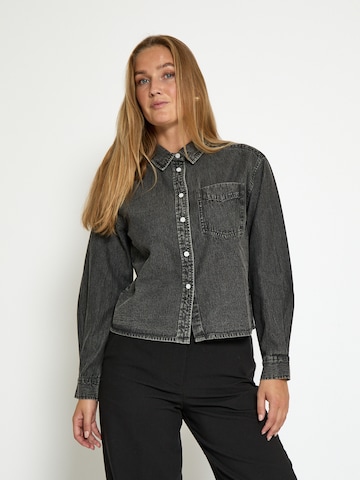DESIRES Shirt 'Iris' in Grijs: voorkant