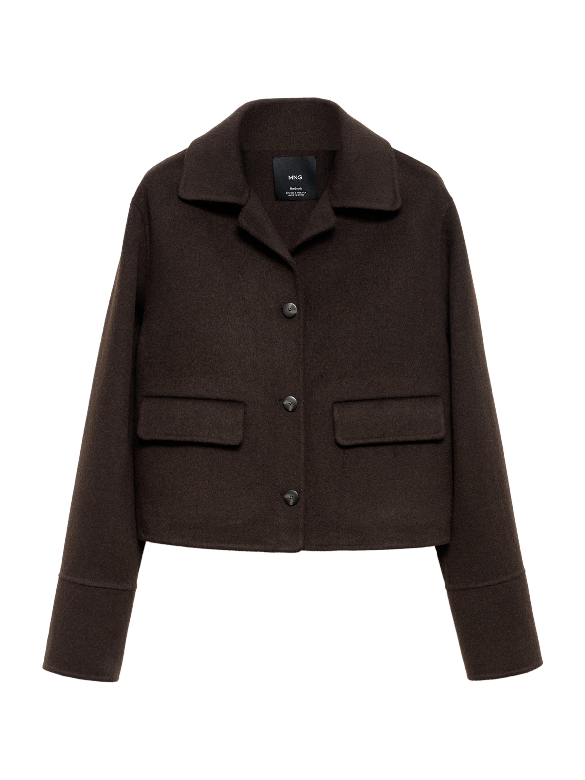 Geacă de primăvară-toamnă 'Alex' MANGO pe maro închis, Vizualizare produs