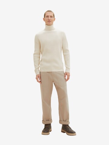 TOM TAILOR Pullover i beige