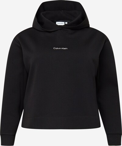 Bluză de molton Calvin Klein Curve pe negru / alb, Vizualizare produs