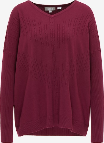 Usha Oversized Sweater in Red: front