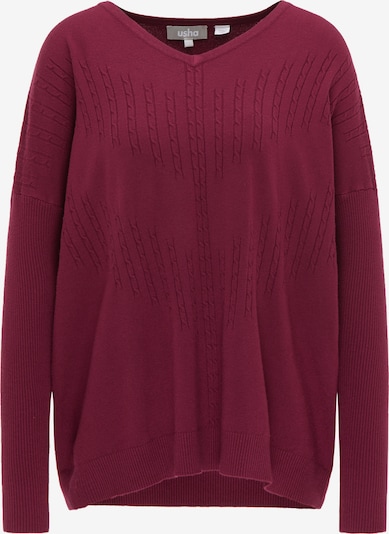 Usha Širok pulover | vinsko rdeča barva, Prikaz izdelka