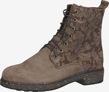 THINK! Lace-Up Ankle Boots in Brown: front