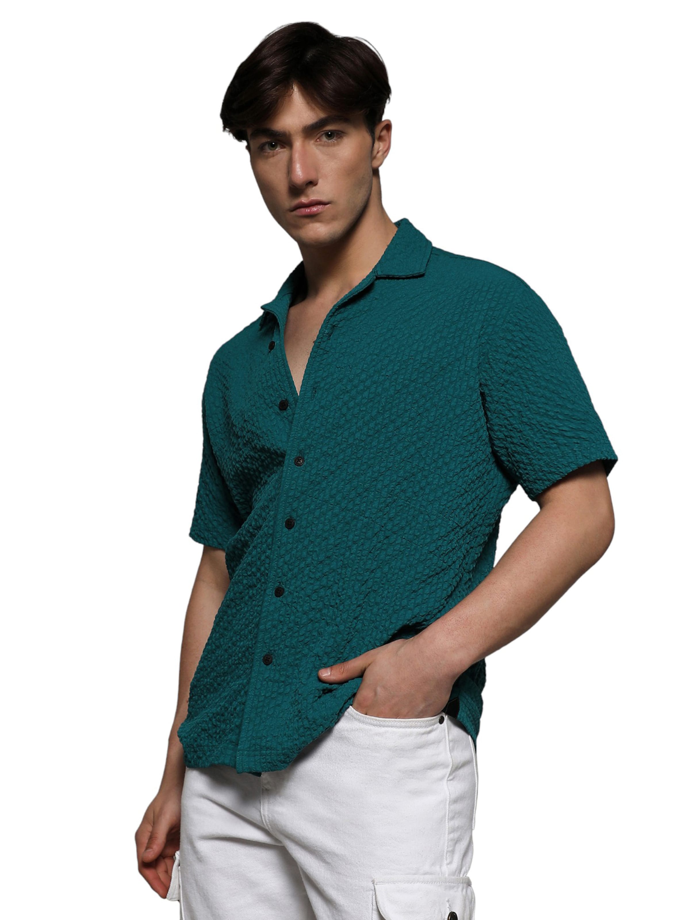 Campus Sutra Tavaline suurus Triiksärk 'Erick', värv roheline