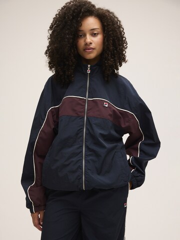 Giacca di felpa 'FERRARA oversized blocked woven track jacket' di FILA in blu: frontale