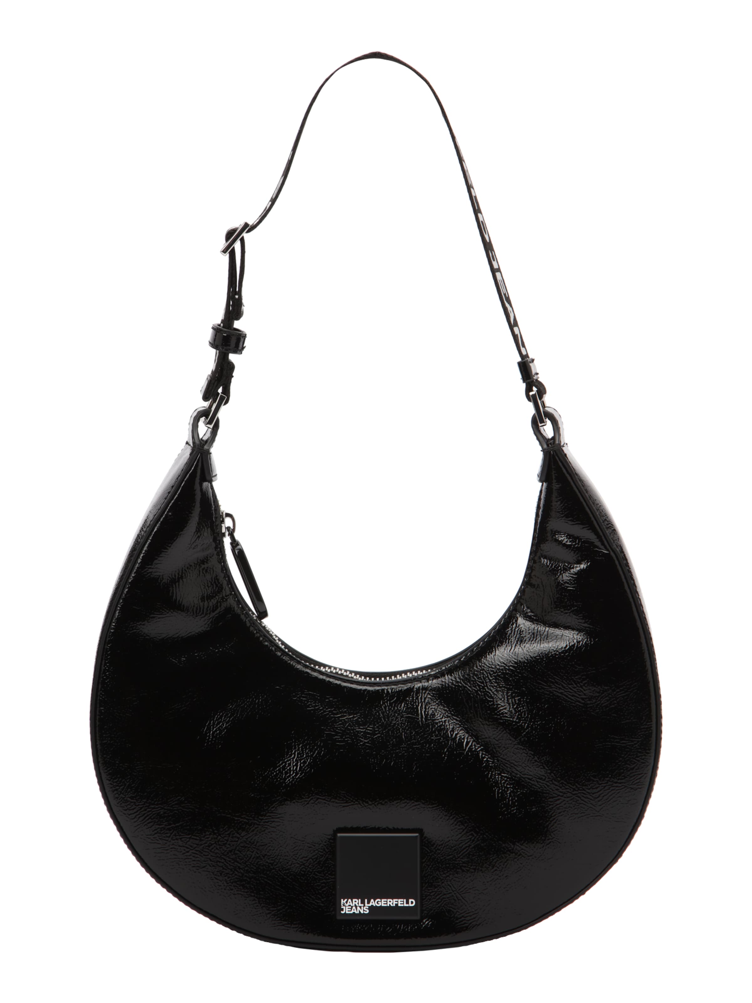 KARL LAGERFELD JEANS Õlakott 'GLOSSY', värv must: eest vaates