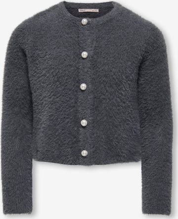 ONLY GIRLS Knit cardigan 'KOGPIUMO' in Black: front