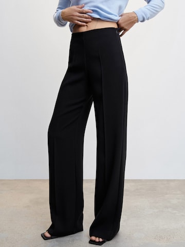 MANGO Pleated Pants 'Palachin' in Black: front