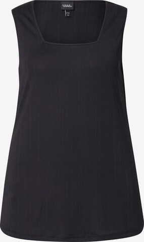 Ulla Popken Top in Zwart: voorkant