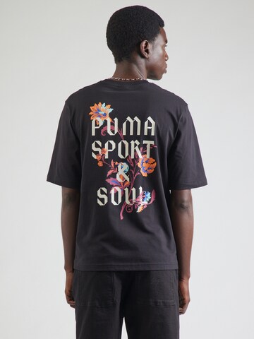 PUMA Футболка 'Floral Sport' в Черный: спереди