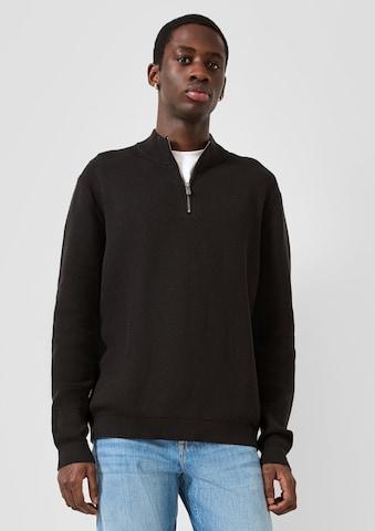 QS Pullover in Schwarz: Vorderseite