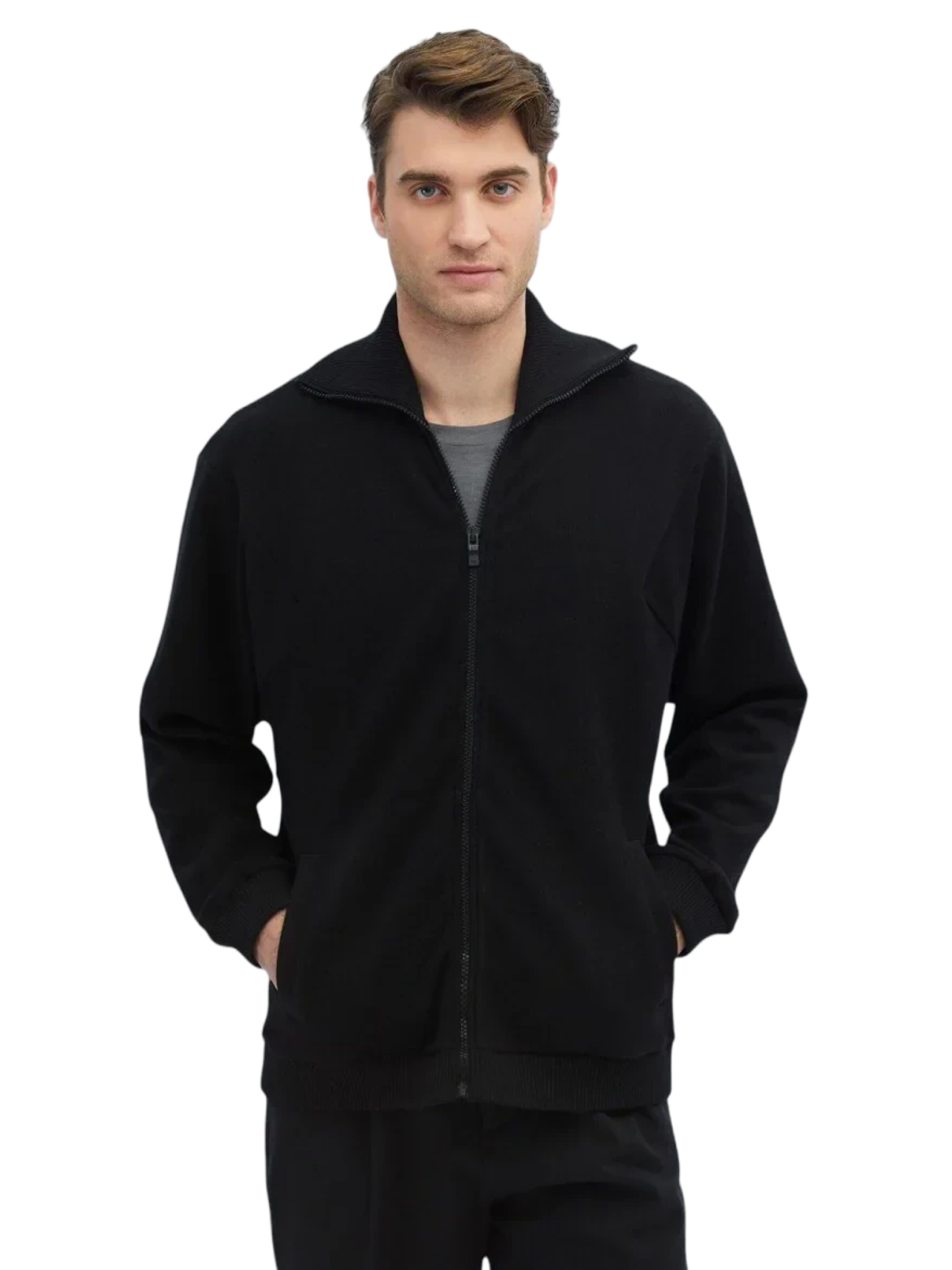 KİP Sweatjacke in Schwarz: Vorderseite