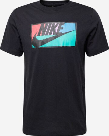 Nike Sportswear Shirt 'CLUB' in Zwart: voorkant