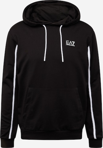 Sweat-shirt EA7 Emporio Armani en noir : devant