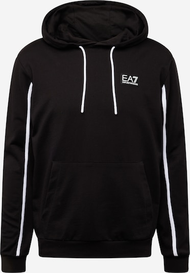 EA7 Emporio Armani Sweat-shirt en noir / blanc, Vue avec produit