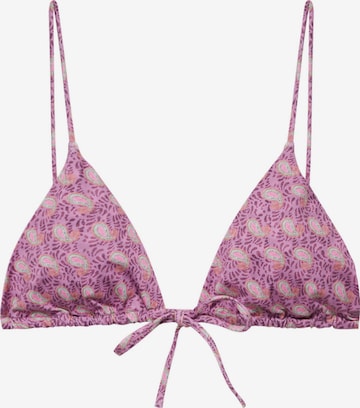Pull&Bear Triangle Bikini Top in Pink: front