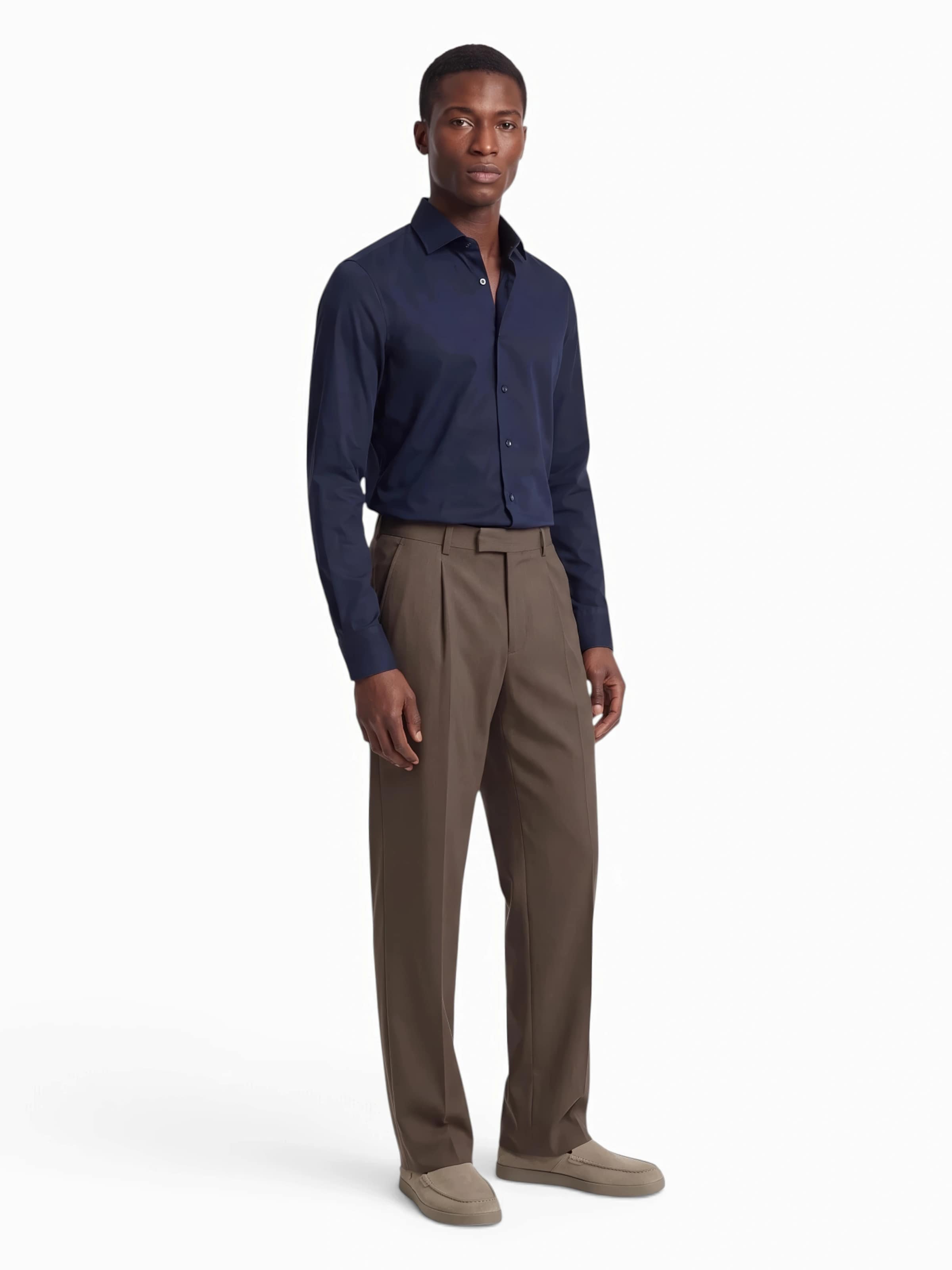 OLYMP Super Slim Fit Button Up Shirt in Blue