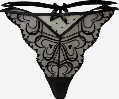 Hunkemöller String 'Pippa' en noir, Vue avec produit