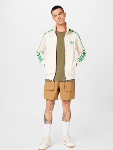 ADIDAS ORIGINALS Sweatjacke 'Adicolor 70S Monogram' in Weiß