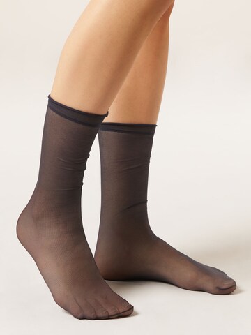 CALZEDONIA Socken 'Sheer' in Schwarz: Vorderseite