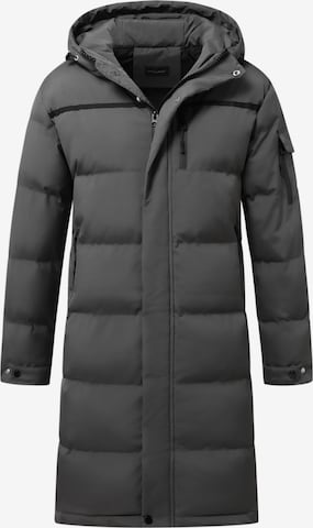 ALLTHEMEN Winter Coat 'Flaum' in Grey: front