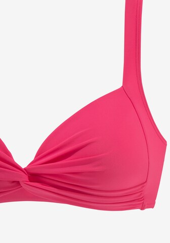 rožinė LASCANA Marškinėliai Bikinis