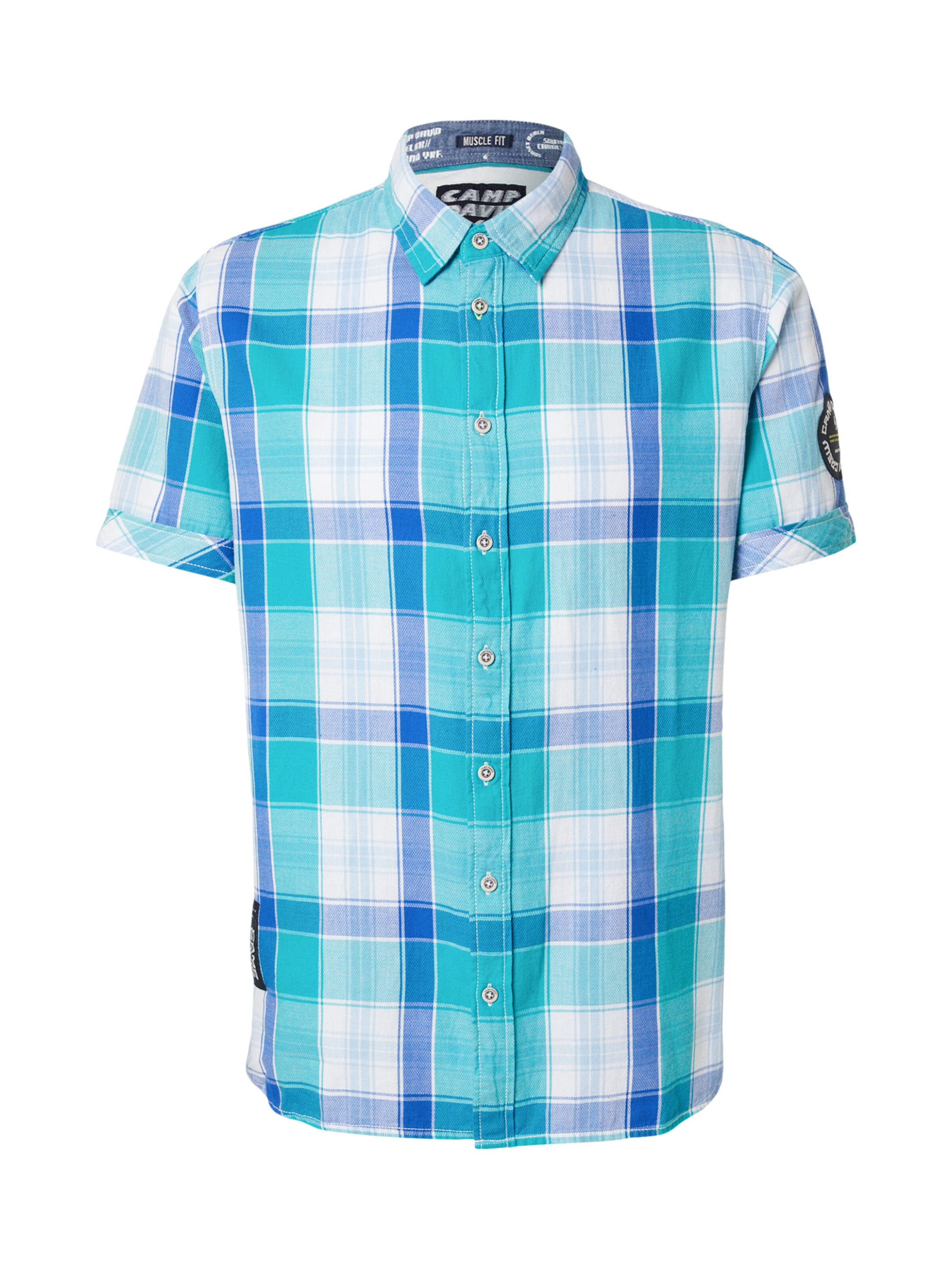 CAMP DAVID - Ajuste estrecho Camisa en verde: frente