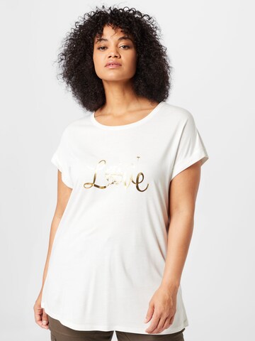 T-shirt 'Antonina' ABOUT YOU Curvy en blanc : devant