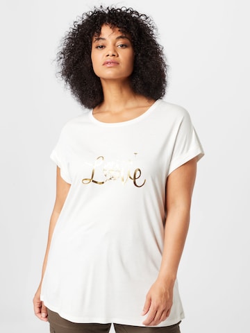 T-shirt 'Antonina' ABOUT YOU Curvy en blanc : devant