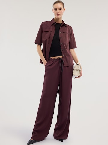 Trussardi Wide leg Broek in Rood